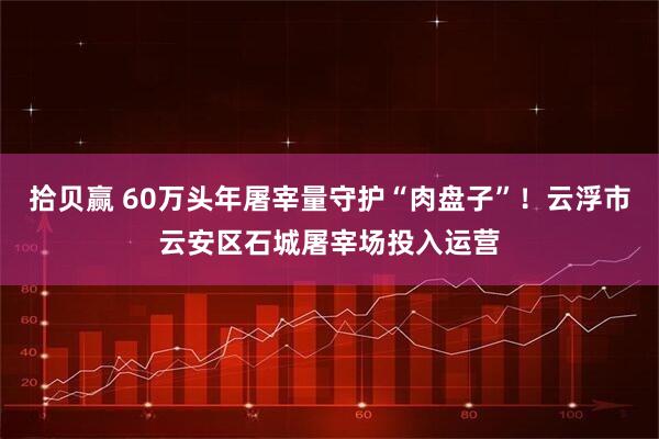 拾贝赢 60万头年屠宰量守护“肉盘子”！云浮市云安区石城屠宰场投入运营